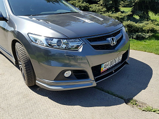 Комплект Бампер + Юбка "Modulo Style" для Honda Accord 8 (VIII) / Acura TSX (CU/CW) (2008-2013) + УСТАНОВОЧНЫЙ КОМПЛЕКТ