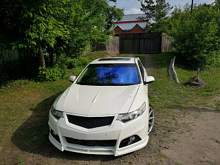 Бампер передний "Modulo Style" Honda Accord 8 (VIII) / Acura TSX (CU/CW) (2008-2013) + УСТАНОВОЧНЫЙ КОМПЛЕКТ