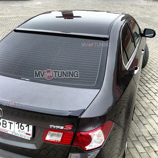 BLACKOUT EDITION Козырек на стекло узкий var №1 (черный глянец) Honda Accord 8(VIII) / Acura TSX (CU) (2008-2013) + УСТАНОВОЧНЫЙ КОМПЛЕКТ